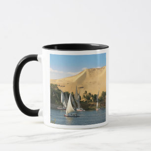 Egypt, Aswan, Nile River, Felucca sailboats, 2 Mug