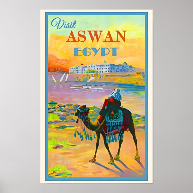 Egypt-Aswan Travel Poster (Front)