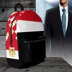 Egypt backpack, patriotic, Egyptian Flag Printed Backpack