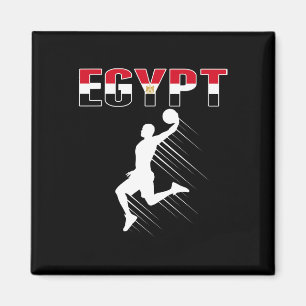 Egypt Basketball Fans Jersey - Egyptian Flag Slam Magnet