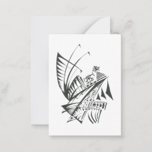 Egypt Black White Abstract Tribal Tattoo Art Card