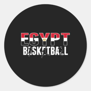 Egypt Bysketbyll Fans Jersey Proud Egyptian Sport Classic Round Sticker