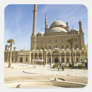 Egypt, Cairo. The imposing Mohammed Ali Mosque Square Sticker