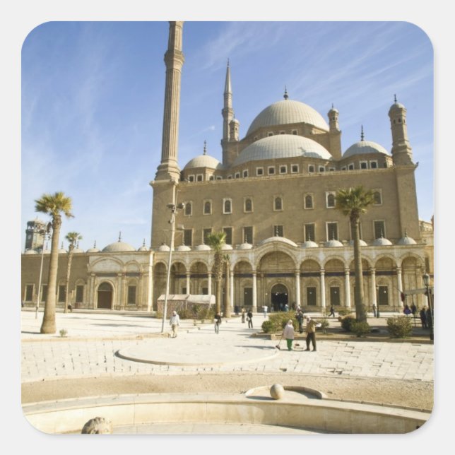 Egypt, Cairo. The imposing Mohammed Ali Mosque Square Sticker (Front)