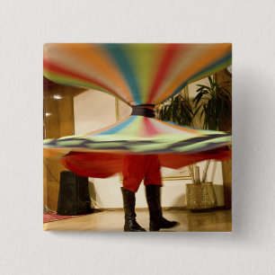 Egypt, Cairo. Whirling dervish dazzling GCT 15 Cm Square Badge