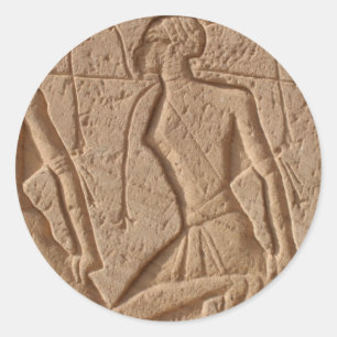 egypt carvings classic round sticker