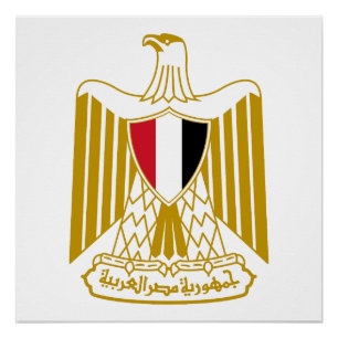 Egypt country coat arms symbol emblem eagle poster