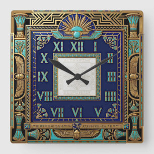 Egypt Deco Art Square Wall Clock