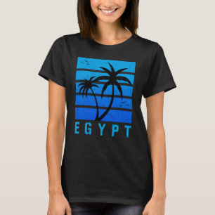 Egypt Distressed Vintage Blue Sunset T-Shirt