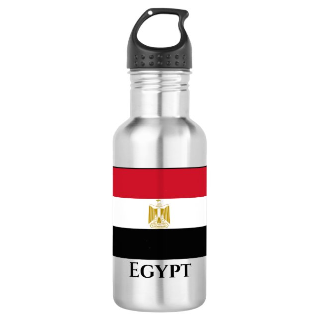 Egypt (Egyptian) Flag 532 Ml Water Bottle (Front)