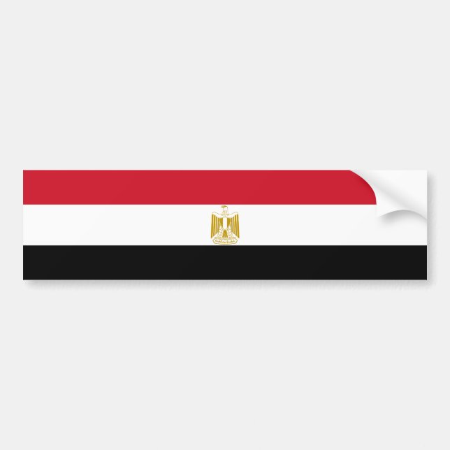 Egypt/Egyptian Flag Bumper Sticker (Front)