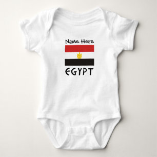 Egypt Egyptian Flag Personalised  Baby Bodysuit
