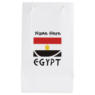 Egypt Egyptian Flag Personalised Name  Small Gift Bag