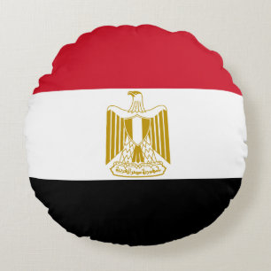 Egypt (Egyptian) Flag Round Cushion