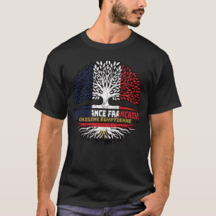 Egypt Egyptian French France Tree Roots Flag T-Shirt