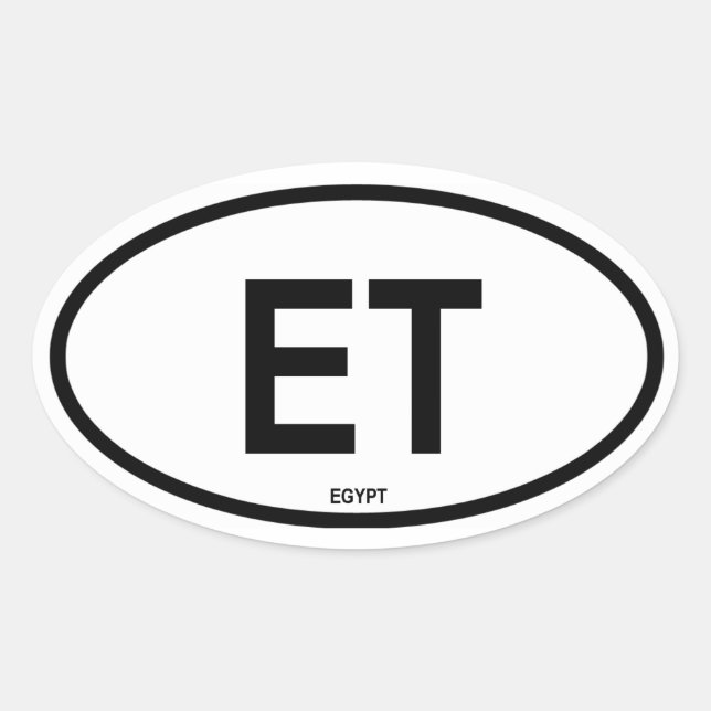Egypt "ET" Oval Sticker (Front)