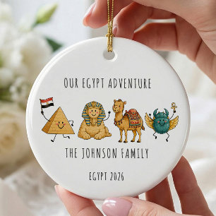 Egypt Family Vacation Travel Ornament