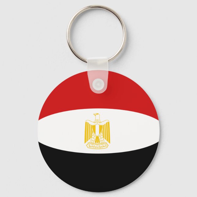 Egypt Fisheye Flag Keychain (Front)