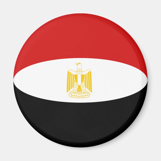 Egypt Fisheye Flag Magnet (Front)