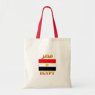 Egypt Flag مصر Arabic & English WordArt Tote Bag