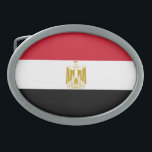 Egypt Flag Belt Buckle<br><div class="desc">Patriotic flag of Egypt.</div>