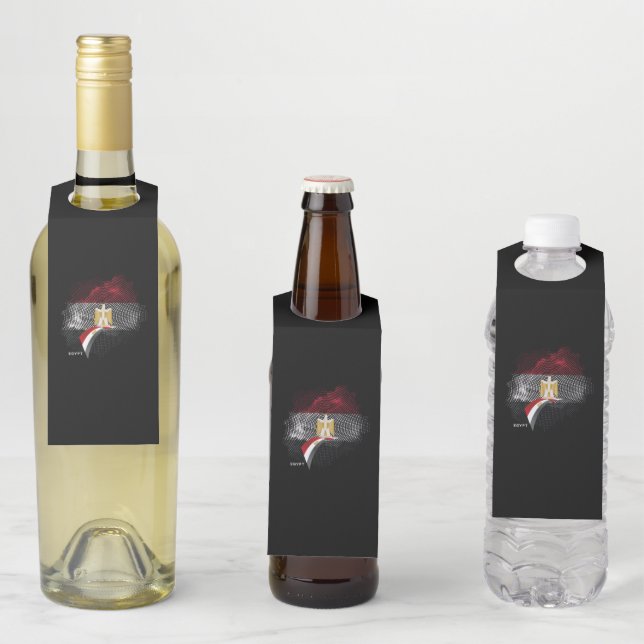 Egypt flag bottle tag (In Situ)