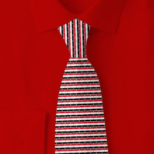 Egypt Flag Brick Pattern Tie