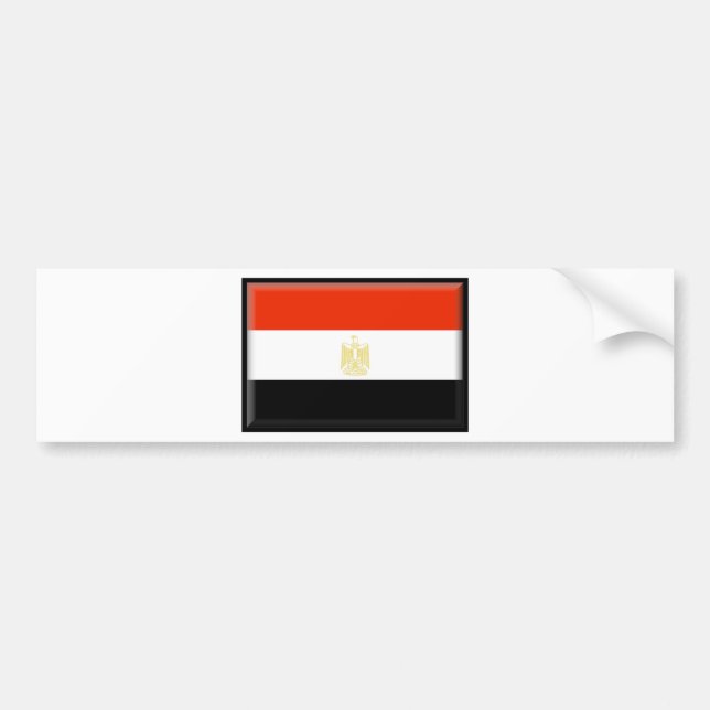 Egypt Flag Bumper Sticker (Front)
