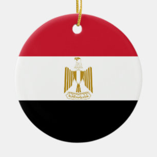 Egypt flag ceramic ornament