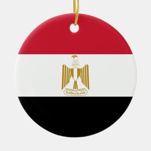 Egypt flag ceramic ornament (Front)