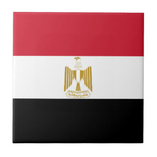 Egypt flag ceramic tile