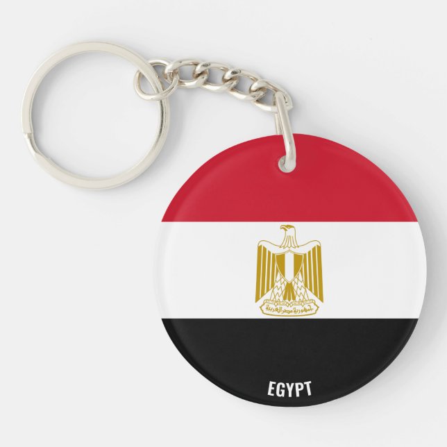 Egypt Flag Charming Patriotic Key Ring (Front)