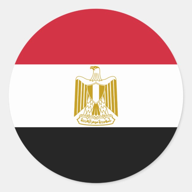 Egypt Flag Classic Round Sticker (Front)