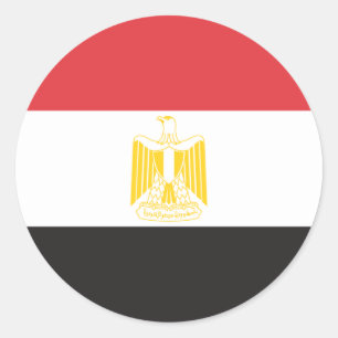 Egypt Flag Classic Round Sticker