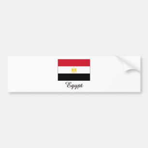 Egypt Flag Design Bumper Sticker
