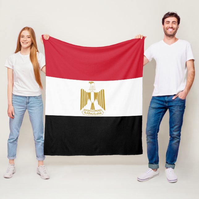 Egypt flag fleece blanket (In Situ)