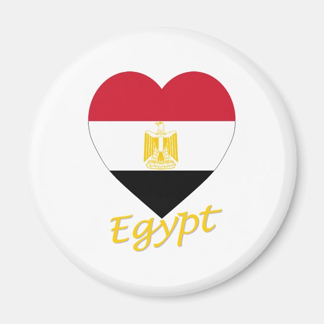 Egypt Flag Heart Magnet (Front)