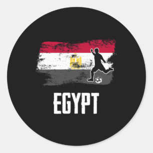 Egypt Flag Jersey Egyptian Soccer Team Egyptian _1 Classic Round Sticker