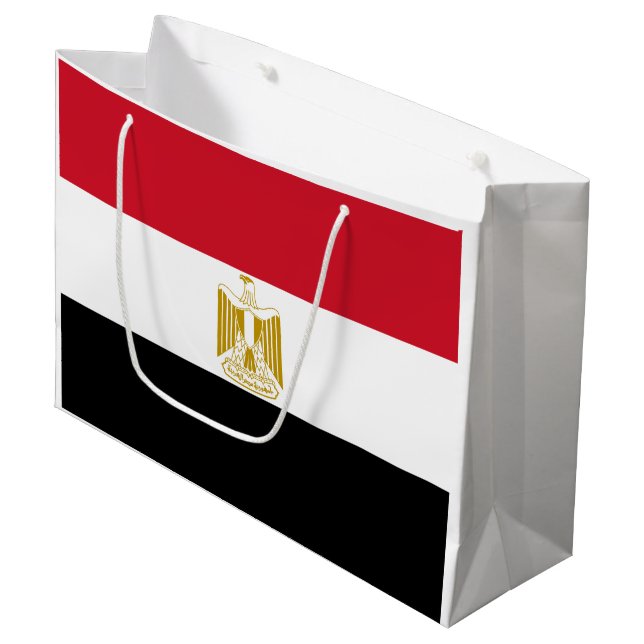 Egypt Flag Large Gift Bag (Front Angled)