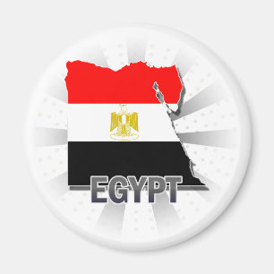 Egypt Flag Map 2.0 Magnet