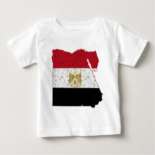 Egypt Flag Map Crackle Baby T-Shirt