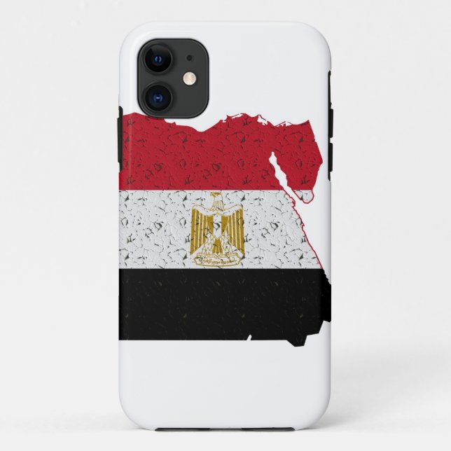 Egypt Flag Map Crackle Case-Mate iPhone Case (Back)
