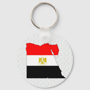 Egypt Flag Map full size Key Ring