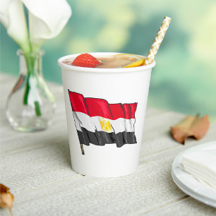 Egypt Flag Paper Cups