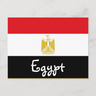 Egypt flag postcard
