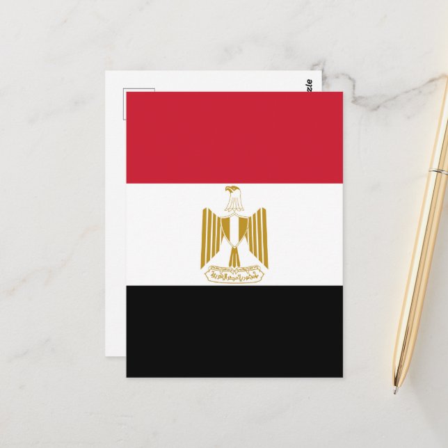 Egypt flag postcard (Front/Back In Situ)