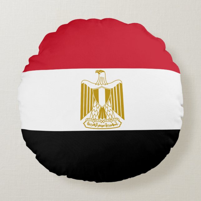 Egypt Flag Round Cushion (Front)