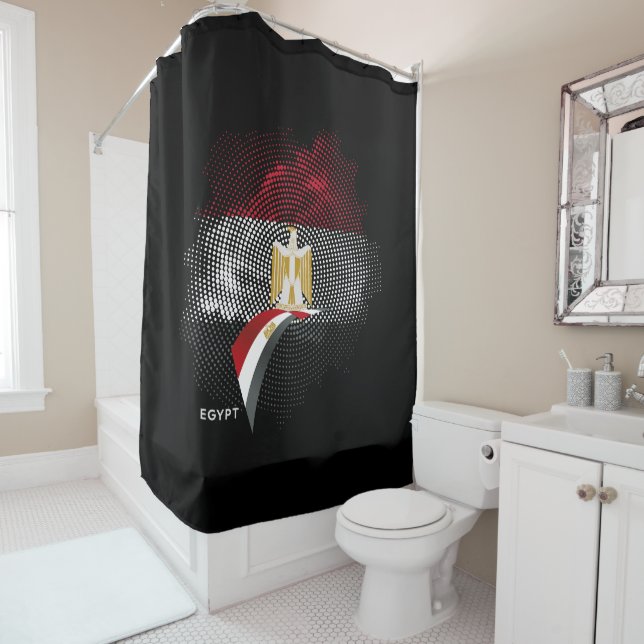 Egypt flag shower curtain (In Situ)