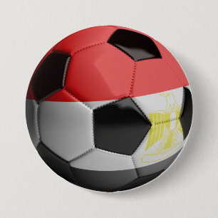 Egypt Flag Soccer Ball 7.5 Cm Round Badge