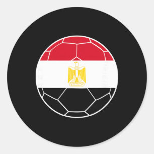 Egypt Flag Soccer Egypt Soccer Classic Round Sticker